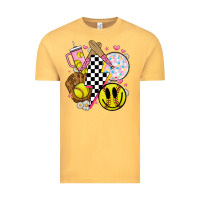 Vintage Mustard retro softball Vintage Tee - JahusDesignShop