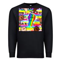 Black Pride lgbtq hands with cowhide seamless pattern Premium Sweatshirt - BundleAndBundleShop