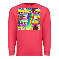 Cardinal Pride lgbtq hands with cowhide seamless pattern Premium Sweatshirt - BundleAndBundleShop