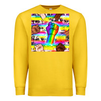 Lemon Pride lgbtq hands with cowhide seamless pattern Premium Sweatshirt - BundleAndBundleShop