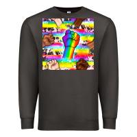 Smoke Pride lgbtq hands with cowhide seamless pattern Premium Sweatshirt - BundleAndBundleShop