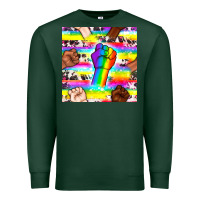 Sports Green Pride lgbtq hands with cowhide seamless pattern Premium Sweatshirt - BundleAndBundleShop