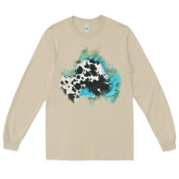 Mushroom cowhide turquoise patch Long Sleeve Tee - AdoDesignShop