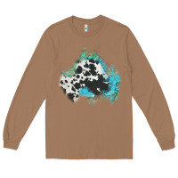 Toasted Coconut cowhide turquoise patch Long Sleeve Tee - AdoDesignShop