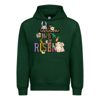 Forest Green He is risen Easter Day Urban Hoodie - HowdyJamesFarm