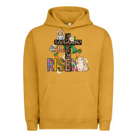 Pigment Peanut Butter He is risen Easter Day Urban Hoodie - HowdyJamesFarm