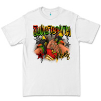 White Juneteenth vibes black girl sneakers Premium Tee - RanaPortraitStore