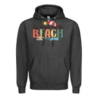 Charcoal Heather life is better at the beach Zipper Hoodie - MaliasSmallBusiness