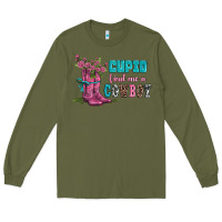 Army Green velantines day cupid find me a cowboy Long Sleeve Tee - AdoDesignShop