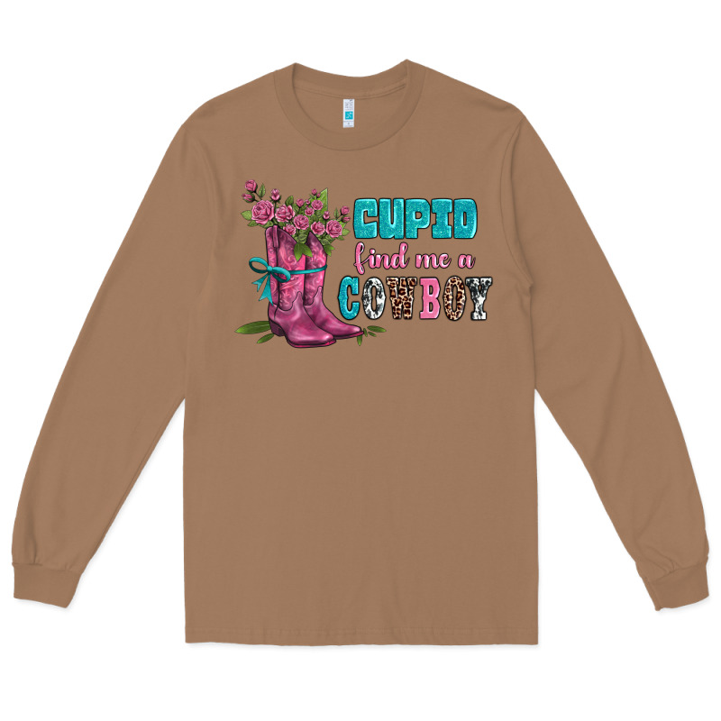 Velantines Day Cupid Find Me A Cowboy Long Sleeve Tee by AdoDesignShop | Teevron