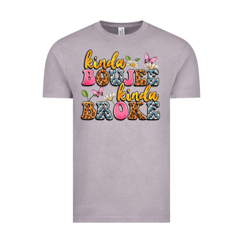 Kinda Boujee Kinda Broke Vintage Tee by JahusDesignShop | Teevron