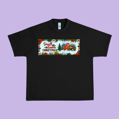 Small Town Christmas Urban Heavy Tee Designed By Bundleandbundleshop
