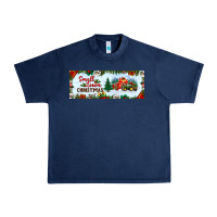 Navy small town christmas Urban Heavy Tee - BundleAndBundleShop