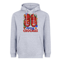 Heather Grey Merry crocmas Heavyweight Hoodie - NancyCooperArtShop