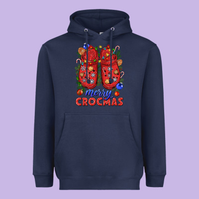 Merry Crocmas Heavyweight Hoodie Designed By Nancycooperartshop