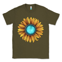 Army Green sunflower gemstone Classic Tee - JahusDesignShop