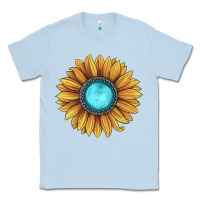 Dusty Blue sunflower gemstone Classic Tee - JahusDesignShop