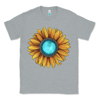 Heather Grey sunflower gemstone Classic Tee - JahusDesignShop