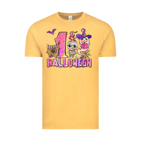 Vintage Mustard my first pink halloween Vintage Tee - AdoDesignShop