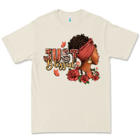 Bone Just blessed afro woman with roses Premium Tee - RanaPortraitStore