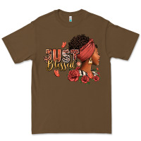 Cacao Just blessed afro woman with roses Premium Tee - RanaPortraitStore