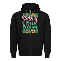 Black sassy little glover Zipper Hoodie - MaliasSmallBusiness