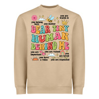 Mushroom customized teacher dear tiny human behind me back Heavyweight Sweatshirt - JahusDesignShop