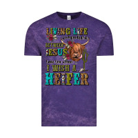 Cloud Purple living life somewhere between jesus take the wheel Vintage Tee - JahusDesignShop