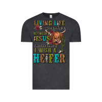Vintage Black living life somewhere between jesus take the wheel Vintage Tee - JahusDesignShop