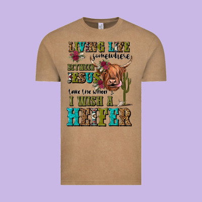 Living Life Somewhere Between Jesus Take The Wheel Vintage Tee Designed By Jahusdesignshop