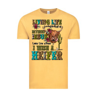 Vintage Mustard living life somewhere between jesus take the wheel Vintage Tee - JahusDesignShop