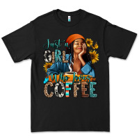 Black Just a girl who loves coffee Premium Tee - RanaPortraitStore
