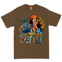 Cacao Just a girl who loves coffee Premium Tee - RanaPortraitStore