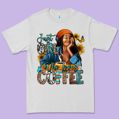 Premium Tee Just a girl who loves coffee