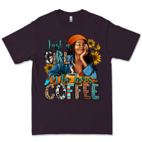 Plum Just a girl who loves coffee Premium Tee - RanaPortraitStore