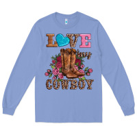 Colony Blue valentines day love my cowboy Long Sleeve Tee - AdoDesignShop