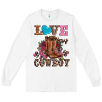 White valentines day love my cowboy Long Sleeve Tee - AdoDesignShop