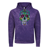 Cloud Purple sugar skull Vintage Hoodie - FaDigitalArtStudio