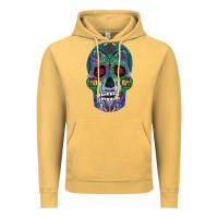 Vintage Mustard sugar skull Vintage Hoodie - FaDigitalArtStudio