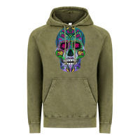 Vintage Olive sugar skull Vintage Hoodie - FaDigitalArtStudio