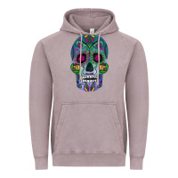 Vintage Zinc sugar skull Vintage Hoodie - FaDigitalArtStudio