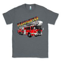 Charcoal Heather firefighter fire truck Classic Tee - Artiststas