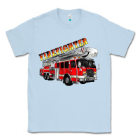 Dusty Blue firefighter fire truck Classic Tee - Artiststas