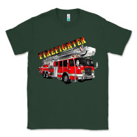 Sports Green firefighter fire truck Classic Tee - Artiststas