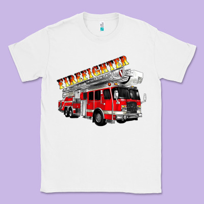 Firefighter Fire Truck Classic Tee Designed By Artiststas