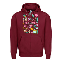 Burgundy can't talk right now doing mama stay at home stuff Zipper Hoodie - MaliasSmallBusiness