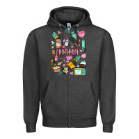 Charcoal Heather can't talk right now doing mama stay at home stuff Zipper Hoodie - MaliasSmallBusiness