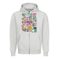Dove Grey can't talk right now doing mama stay at home stuff Zipper Hoodie - MaliasSmallBusiness