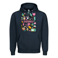 Navy can't talk right now doing mama stay at home stuff Zipper Hoodie - MaliasSmallBusiness