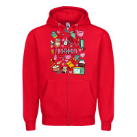 Red can't talk right now doing mama stay at home stuff Zipper Hoodie - MaliasSmallBusiness